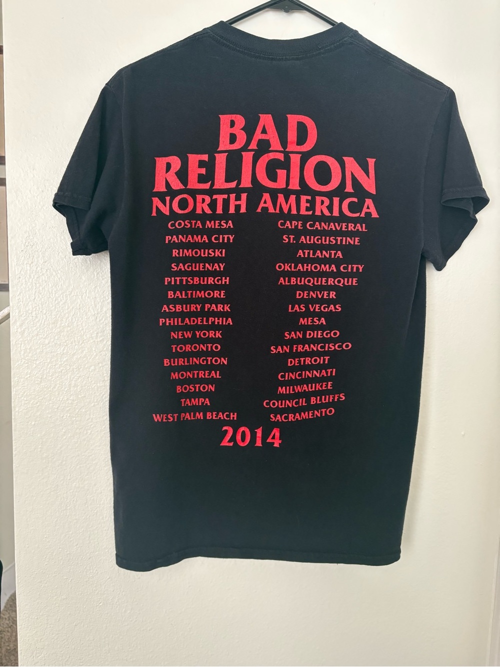 Bad Religion Official Merch North America 2014 Tour Band T-Shirt Vintage Small